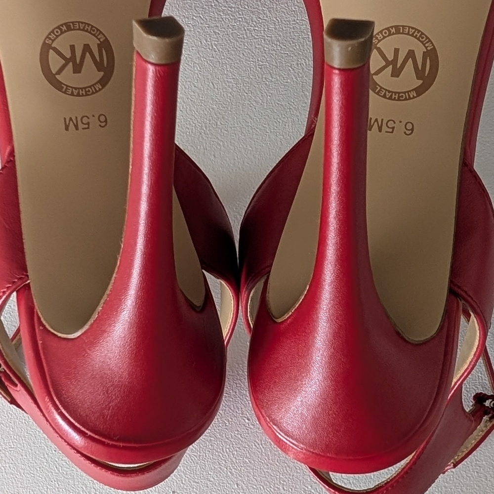 Michael Kors Red High Heel Sandals - Picture 11 of 12